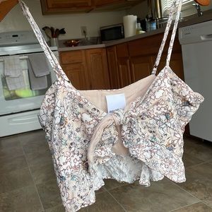 Skylar+Madison Tie Front Crop